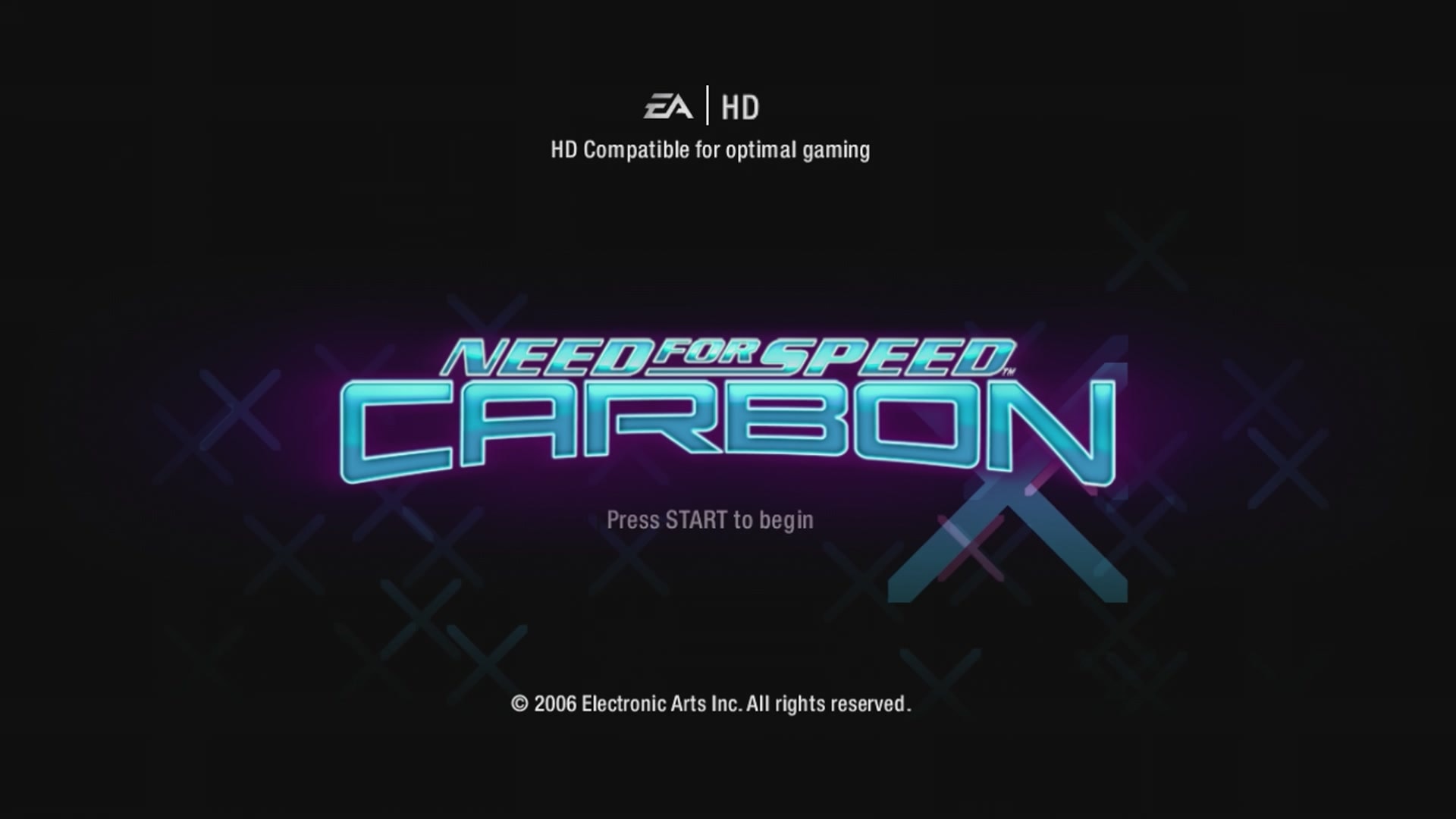Need for Speed: Carbon title screen for Xbox 360